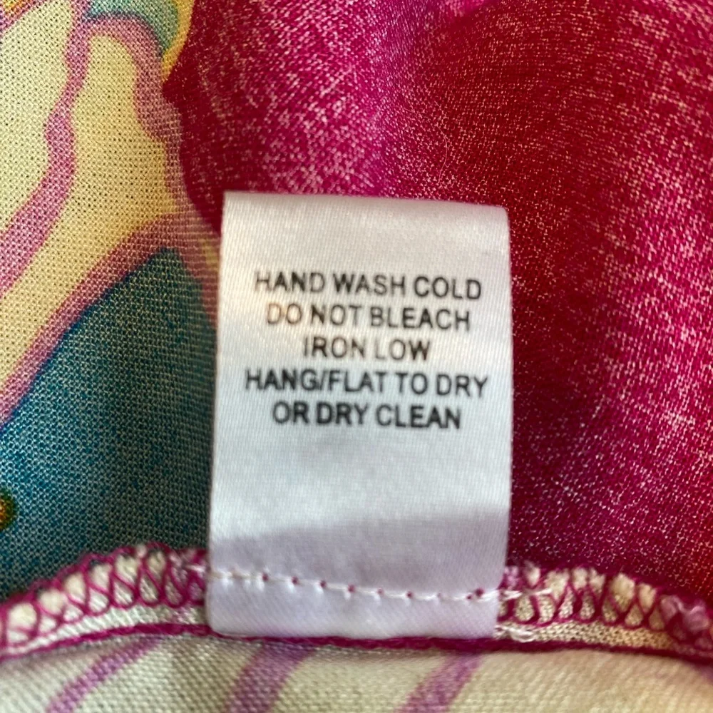 ODDI Women’s Floral Pink Blue Yellow Dress Size 1XL - Picture 9 of 10